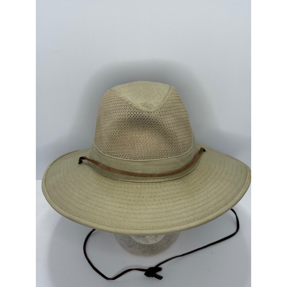 Dorfman Pacific DPC Khaki Mesh Safari Sun Hat Large Mens Outdoor Hiking Fishing